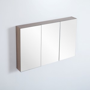 Evie White Oak PVC 1200 Mirror Cabinet